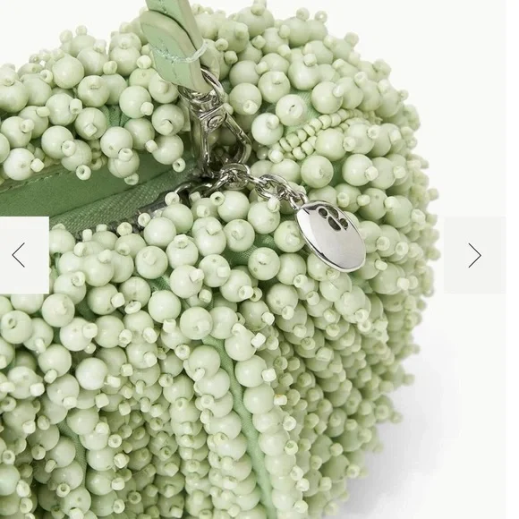 Staud Beaded Bean Bag in Matcha - Picture 3 of 6